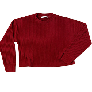 Wilfred Aritzia Red Cropped Sweater Size Medium top